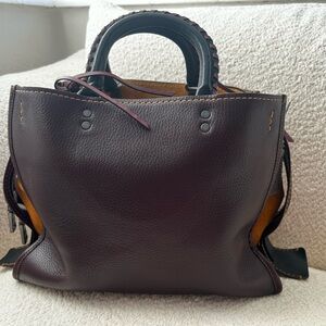 Coach 1941 Rogue 31 Oxblood Pebbled Leather with Whipstitch Trim